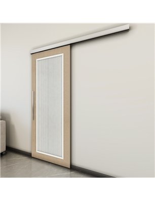 Holzschiebetür Slim-Line - Eiche und Weiss  Model 1005