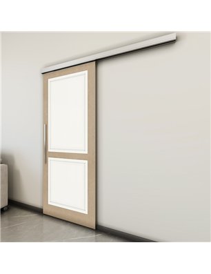 Holzschiebetür Slim-Line - Eiche und Weiss  Model 1023