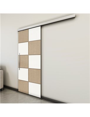 Holzschiebetür Slim-Line - Eiche und Weiss  Model 1029