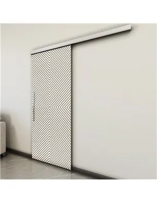 Holzschiebetür Slim-Line - Eiche und Weiss Model 1047