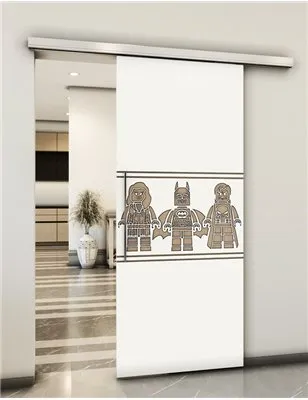 Holzschiebetür Slim-Line - Eiche und Weiss Model 1063