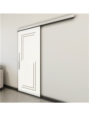 Holzschiebetür Slim-Line - Eiche und Weiss  Model 1065