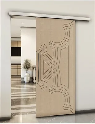 Holzschiebetür Slim-Line - Eiche und Weiss Model 1086