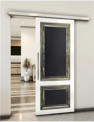 Holzschiebetür Slim-Line - Hell - Dunkel-Mix Model 1004