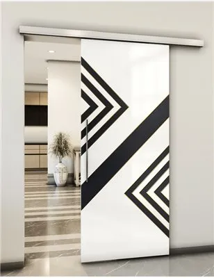 Holzschiebetür Slim-Line - Hell - Dunkel-Mix Model 1010