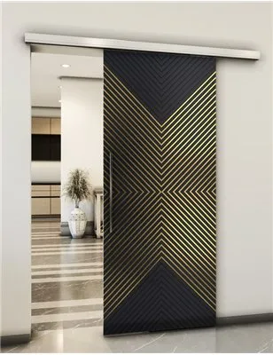 Holzschiebetür Slim-Line - Hell - Dunkel-Mix Model 1047