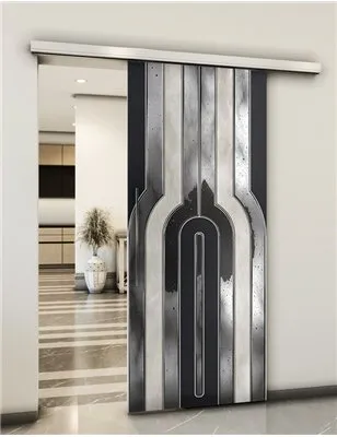 Holzschiebetür Slim-Line - Hell - Dunkel-Mix Model 1056