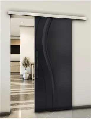 Holzschiebetür Slim-Line - Schwarz Model 1064