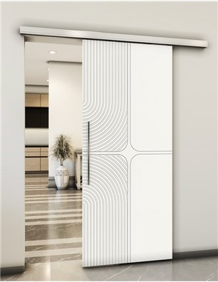 Holzschiebetür Slim-Line - Weiss  Model 1017