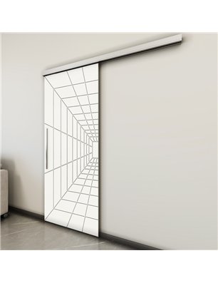 Holzschiebetür Slim-Line - Weiss  Model 1034