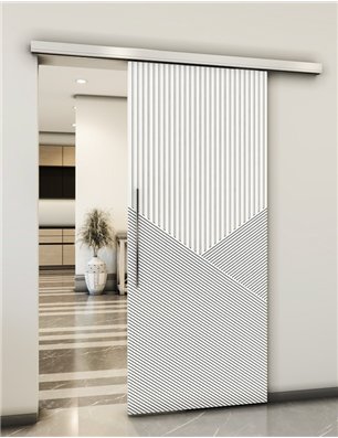 Holzschiebetür Slim-Line - Weiss  Model 1044