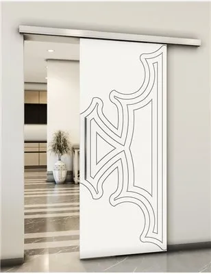 Holzschiebetür Slim-Line - Weiss Model 1086