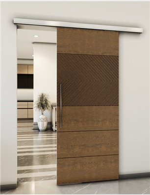 Holzschiebetür Slim-Line - Nussbaum  Model 1020