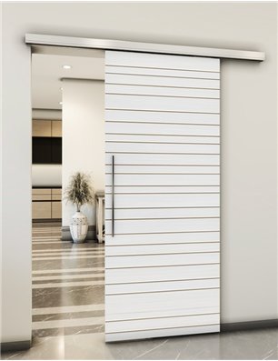 Holzschiebetür Slim-Line - Weiss 3D  Model 1007