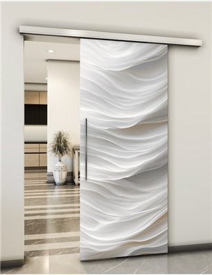 Holzschiebetür Slim-Line - Weiss 3D  Model 1036