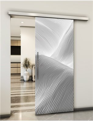 Holzschiebetür Slim-Line - Weiss 3D  Model 1039