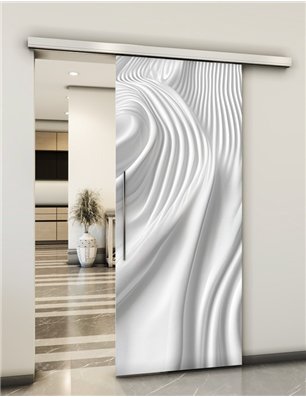 Holzschiebetür Slim-Line - Weiss 3D  Model 1043