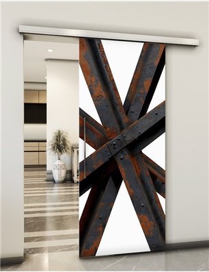 Holzschiebetür Slim-Line - Industrie  Model 1041
