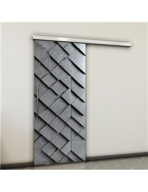 Holzschiebetür Slim-Line - Beton und Stein  Model 1006