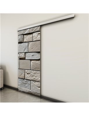 Holzschiebetür Slim-Line - Beton und Stein  Model 1020