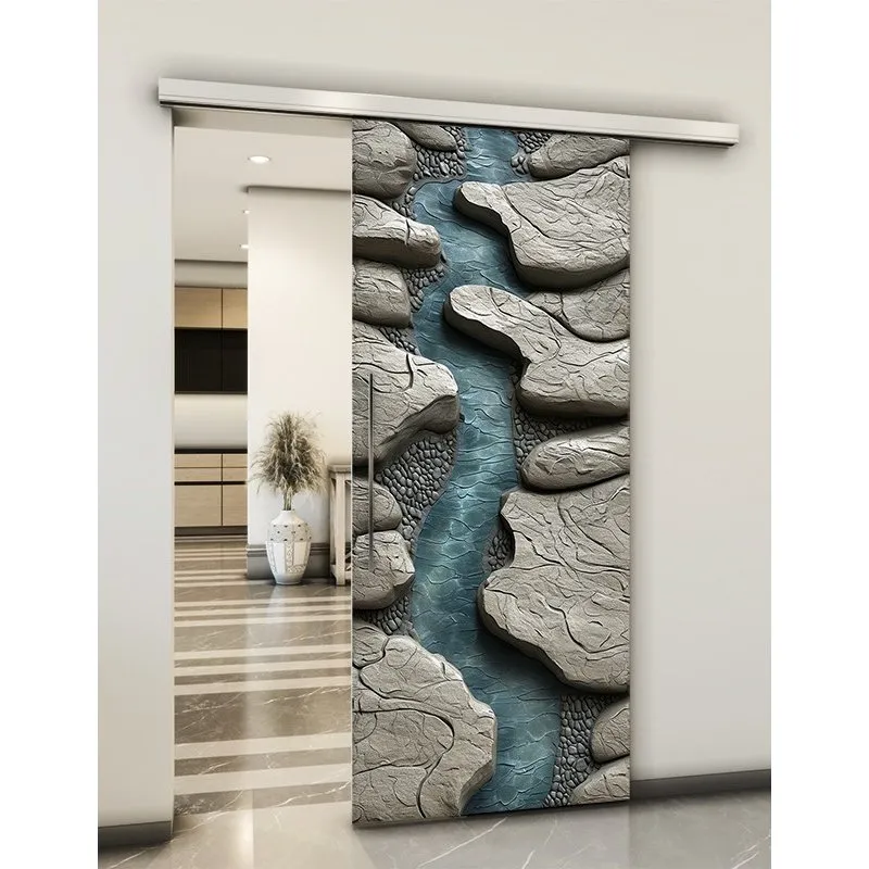 Holzschiebetür Slim-Line - Beton und Stein Model 1023