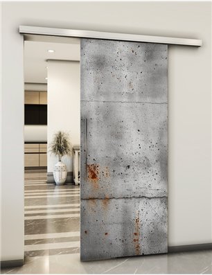 Holzschiebetür Slim-Line - Beton und Stein  Model 1029