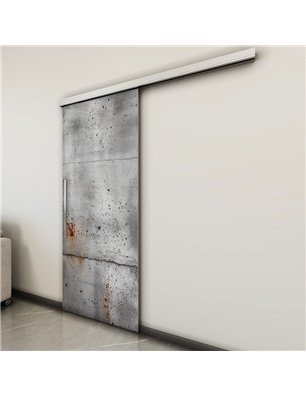 Holzschiebetür Slim-Line - Beton und Stein  Model 1029