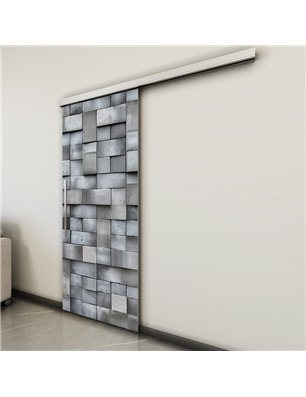 Holzschiebetür Slim-Line - Beton und Stein  Model 1036