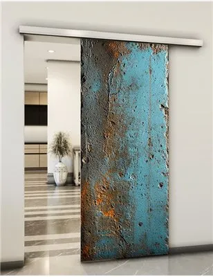 Holzschiebetür Slim-Line - Beton und Stein Model 1046