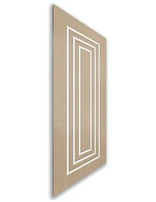 Holzschiebetür Nur Türblatt - Eiche und Weiss Model 1002