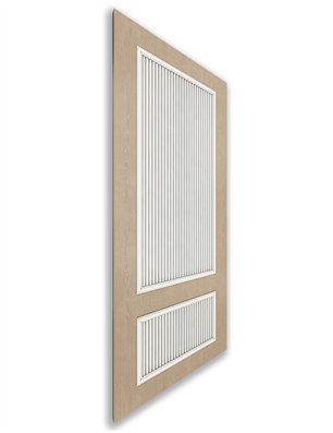 Holzschiebetür Nur Türblatt - Eiche und Weiss  Model 1006