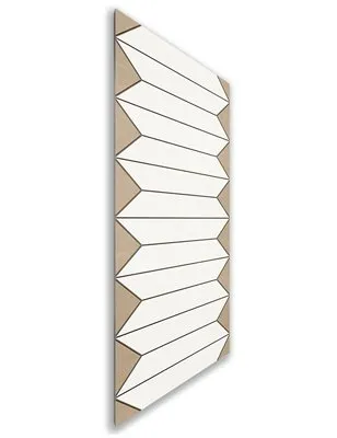 Holzschiebetür Nur Türblatt - Eiche und Weiss Model 1008