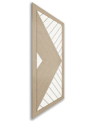 Holzschiebetür Nur Türblatt - Eiche und Weiss Model 1009