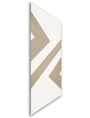 Holzschiebetür Nur Türblatt - Eiche und Weiss Model 1010