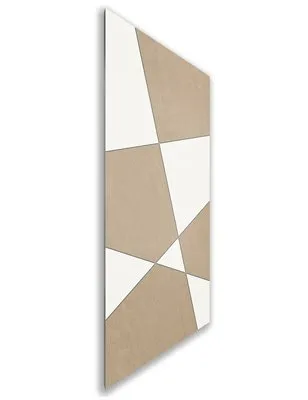 Holzschiebetür Nur Türblatt - Eiche und Weiss Model 1011