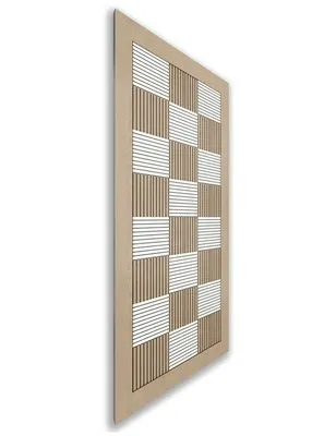 Holzschiebetür Nur Türblatt - Eiche und Weiss Model 1015