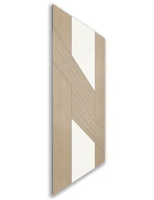 Holzschiebetür Nur Türblatt - Eiche und Weiss Model 1019