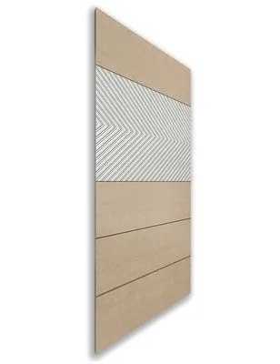 Holzschiebetür Nur Türblatt - Eiche und Weiss Model 1020