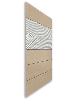 Holzschiebetür Nur Türblatt - Eiche und Weiss  Model 1020