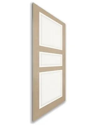 Holzschiebetür Nur Türblatt - Eiche und Weiss Model 1021