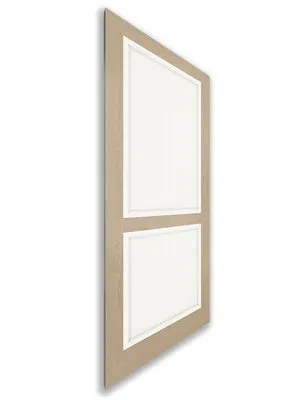 Holzschiebetür Nur Türblatt - Eiche und Weiss Model 1023