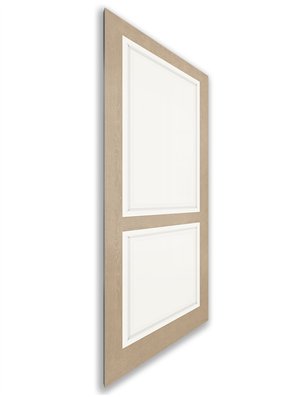 Holzschiebetür Nur Türblatt - Eiche und Weiss  Model 1023