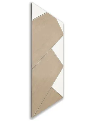 Holzschiebetür Nur Türblatt - Eiche und Weiss Model 1026