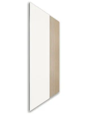 Holzschiebetür Nur Türblatt - Eiche und Weiss Model 1028