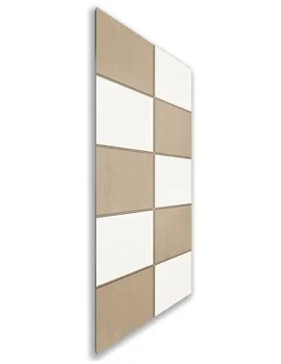 Holzschiebetür Nur Türblatt - Eiche und Weiss Model 1029