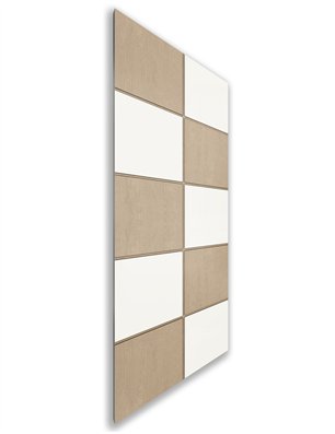 Holzschiebetür Nur Türblatt - Eiche und Weiss  Model 1029