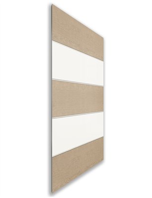 Holzschiebetür Nur Türblatt - Eiche und Weiss  Model 1031