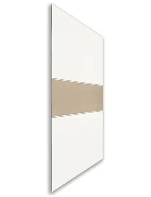 Holzschiebetür Nur Türblatt - Eiche und Weiss Model 1032