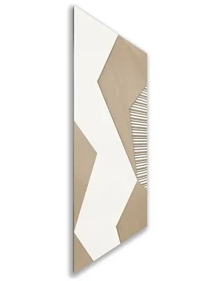 Holzschiebetür Nur Türblatt - Eiche und Weiss Model 1033