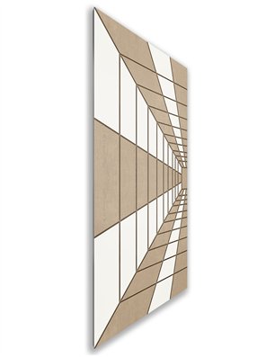 Holzschiebetür Nur Türblatt - Eiche und Weiss  Model 1034